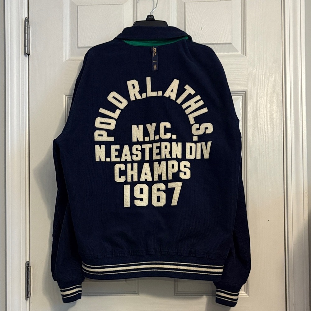 Ralph Lauren Navy Jacket with Bulldog and Embroidery - Picture 2 of 7